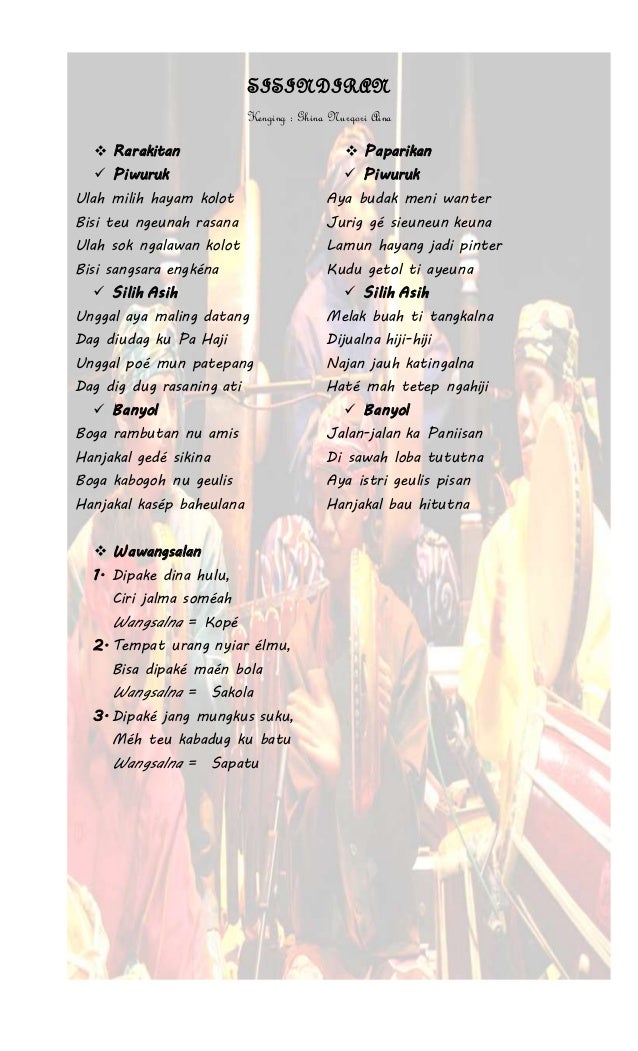 KUMPULAN CONTOH SISINDIRAN BAHASA SUNDA