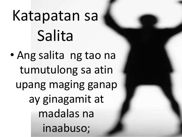 Slogan Na Nagpapahayag Ng Katapatan Sa Salita At Gawa  kulturaupice