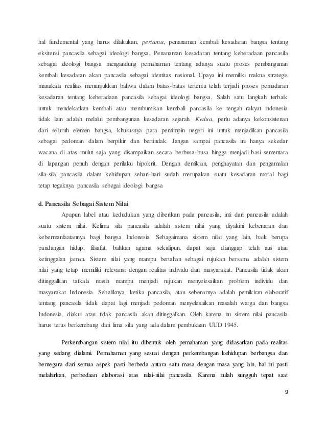 Pdf Pentingnya Implementasi Nilai Nilai Pancasila Dalam Kehidupan Berbangsa Dan Bernegara Untuk Menjaga Kearifan Lokal Bangsa Indonesia
