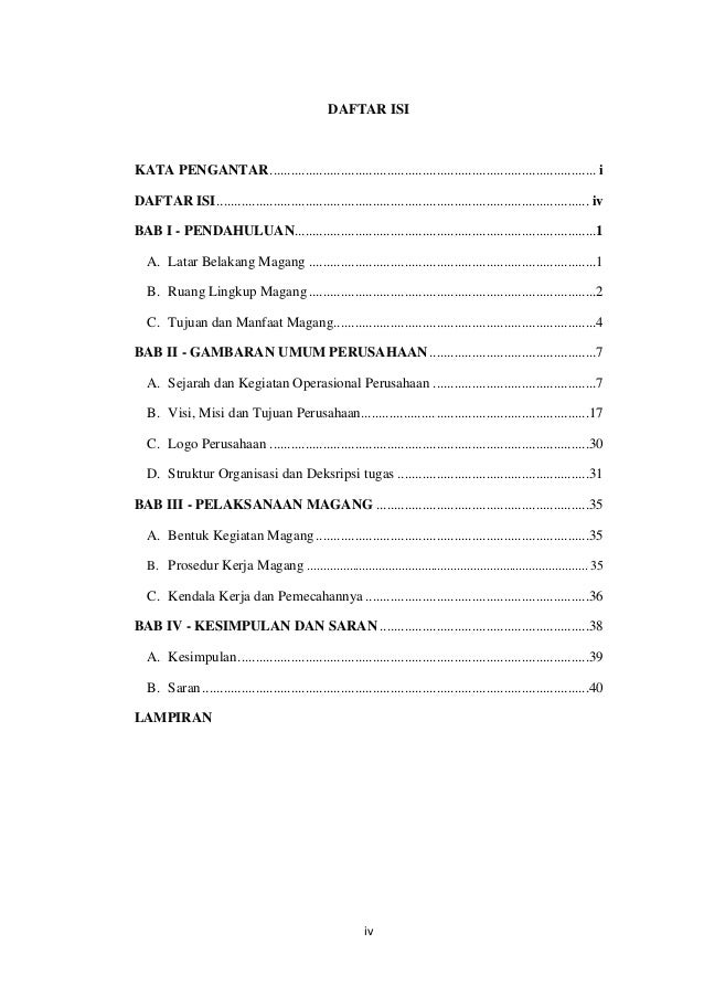 Kata pengantar & daftar isi