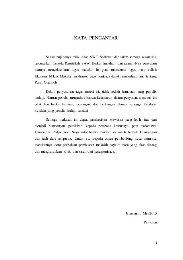 Kata Pengantar Daftar Isi