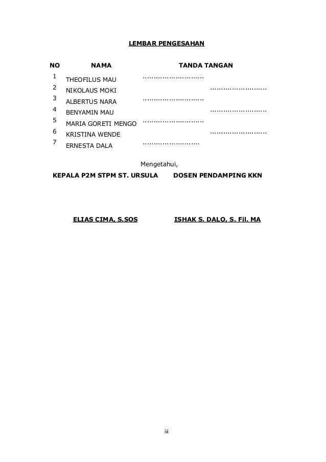 Contoh Halaman Pengesahan Makalah Sejarah - Simak Gambar 