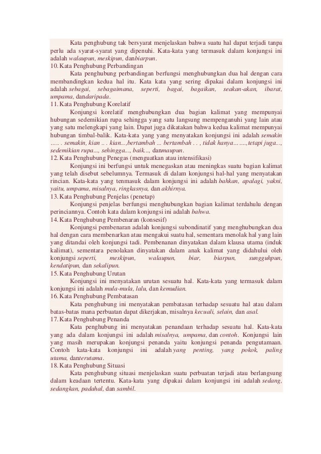 Kata Penghubung Kata Penghubung