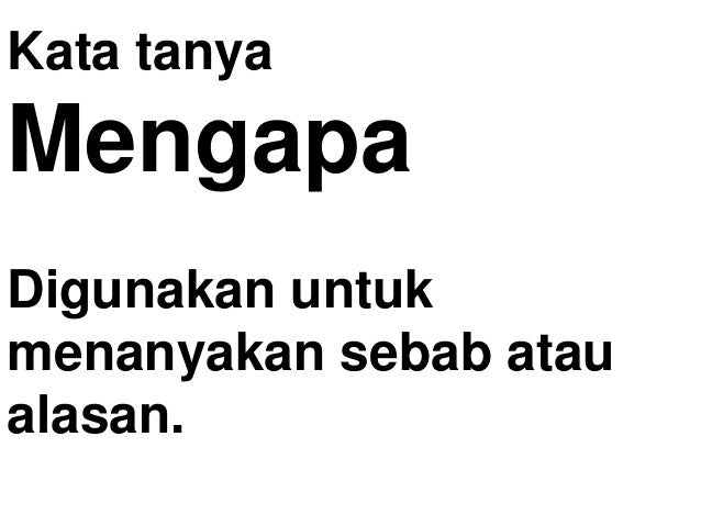 Kata Tanya Kata Tanya
