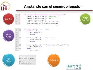 Anotando con el segundo jugador
 
