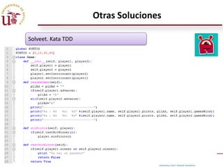 Otras Soluciones

Solveet. Kata TDD
 