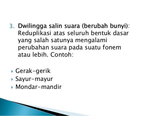 Contoh Kata Ulang Berubah Bunyi Kumpulan Kata Kata Bijak