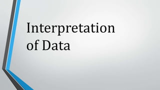 Interpretation
of Data
 