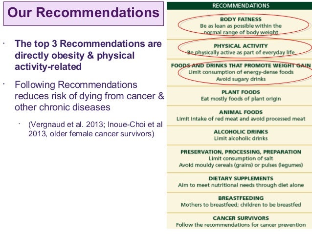 Dr Kate Allen: Obesity, Physical Activity and Cancer ...
