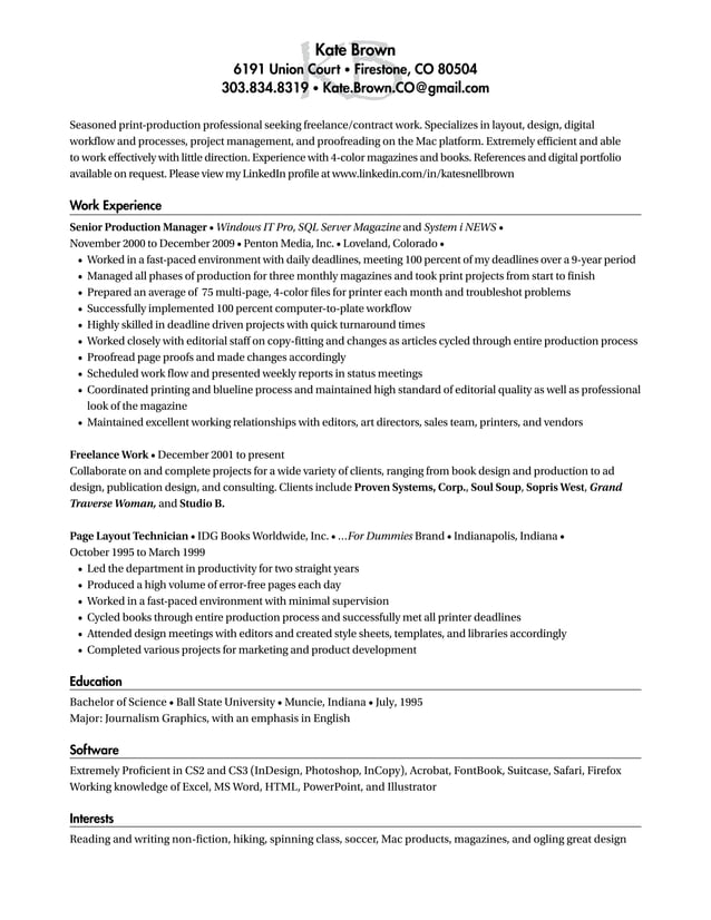 Kate Brown Resume Jan2010 PDF - Kate Brown Resume Jan2010 1 638 