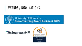 AWARDS / NOMINATIONS
Worcester
Nominees
2026
 