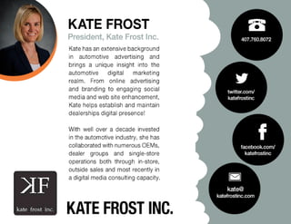 Kate Frost Bio