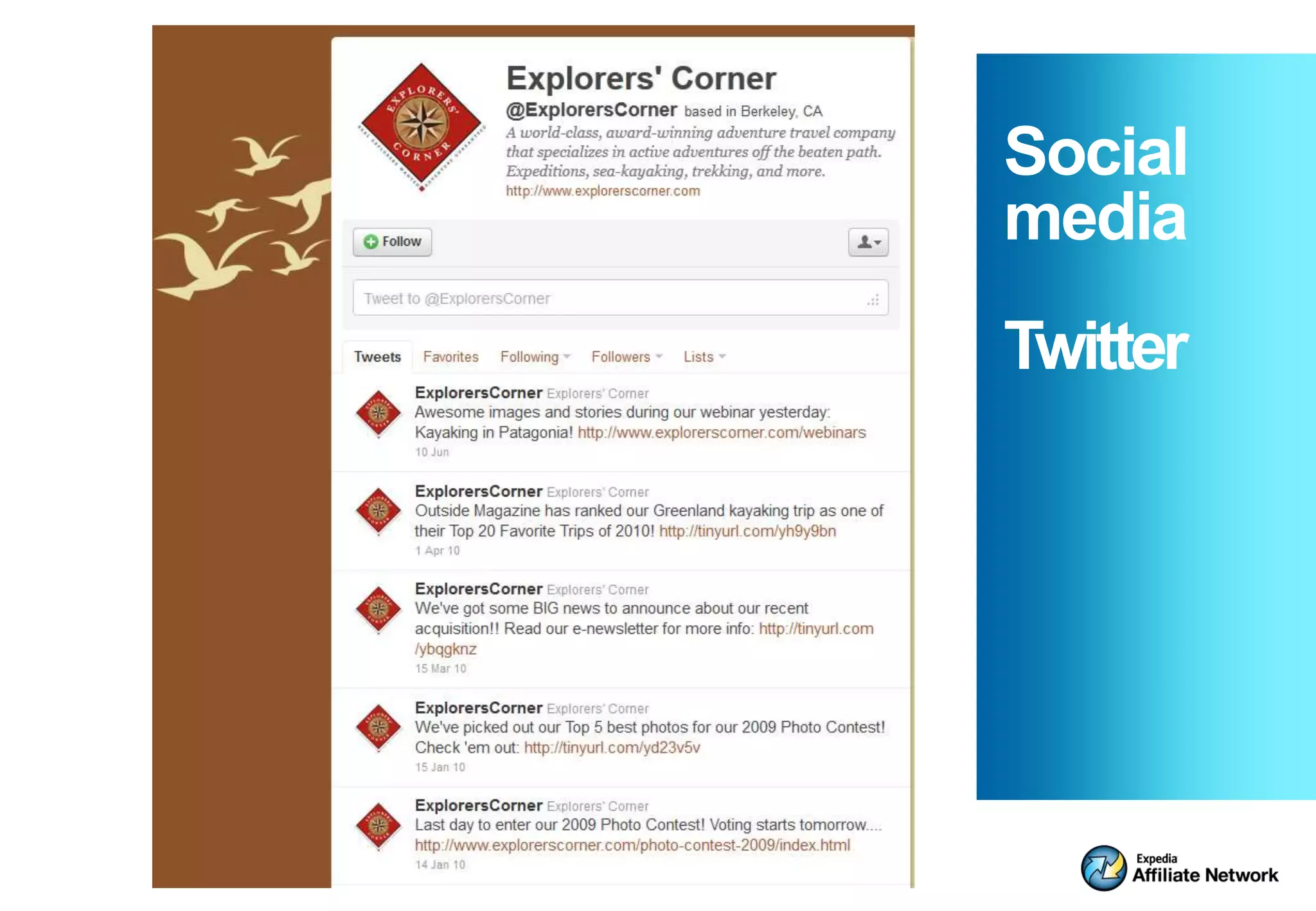 Social
media
Twitter
 