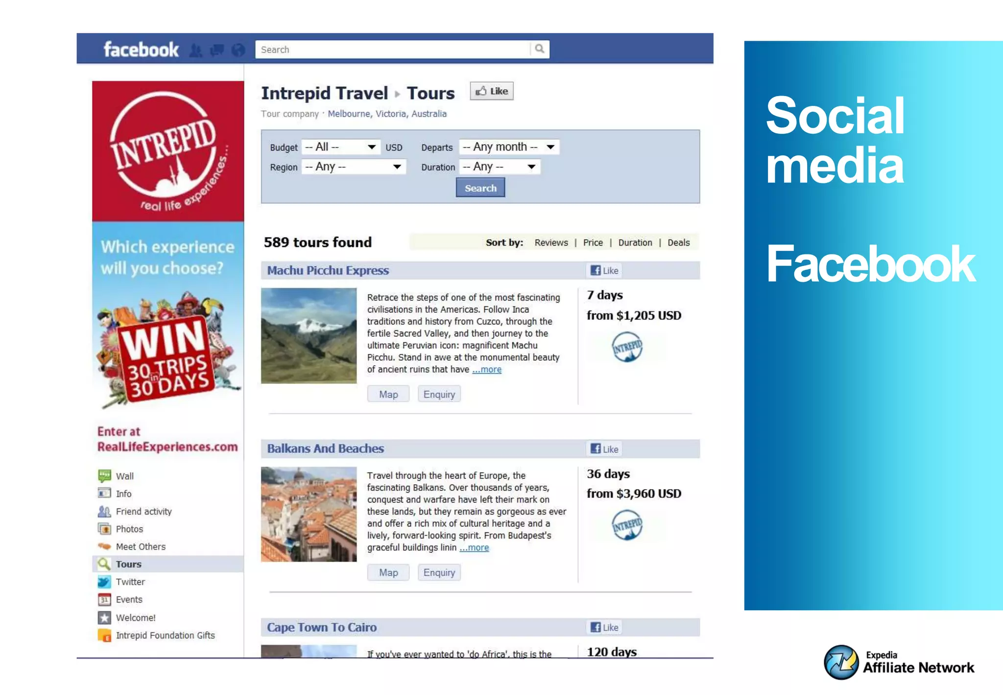 Social
media
Facebook
 