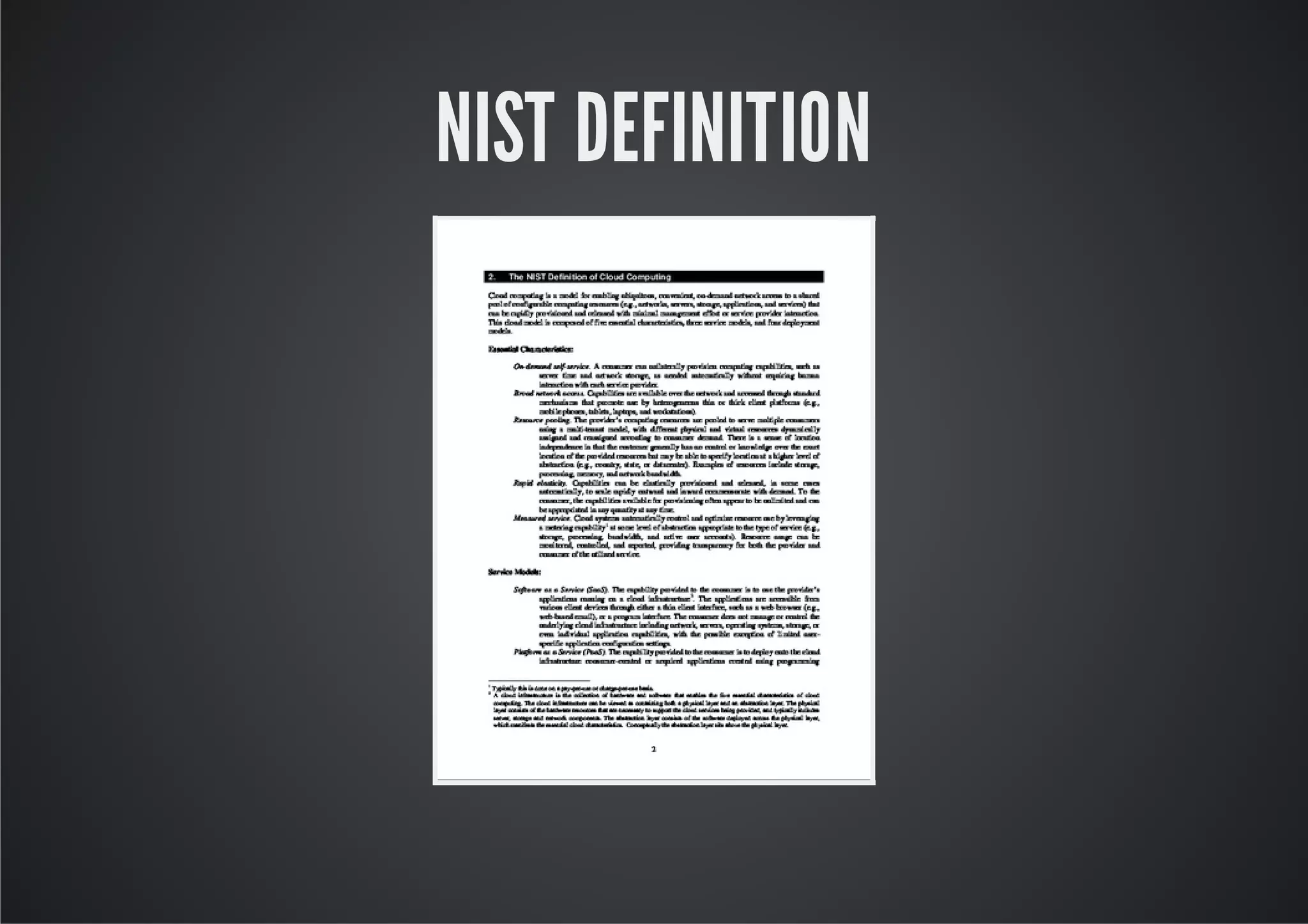 NIST DEFINITION
 
