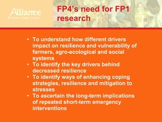 Who needs research on drivers of change? A ‘crisis’ perspective