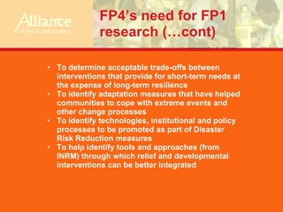 Who needs research on drivers of change? A ‘crisis’ perspective