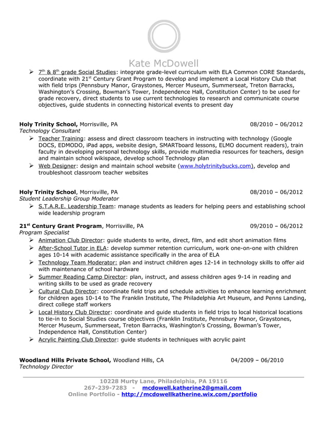 Kate mc dowell resume 3 9 16 - Kate Mc Dowell Resume 3 9 16 3 638 