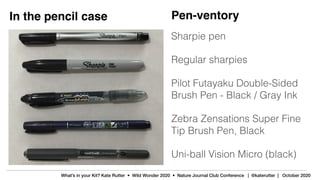 What's in my Nature Journaling Kit ~ Kate Rutter, 2020 | PPT