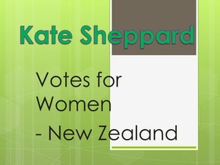 Votes for
Women
- New Zealand
 
