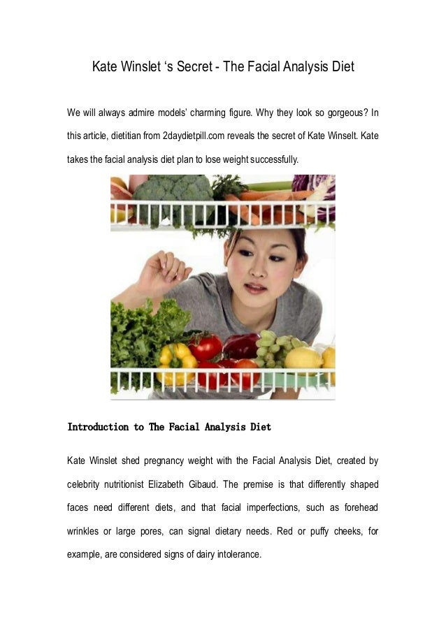 Kate winslet ‘s secret the facial analysis diet