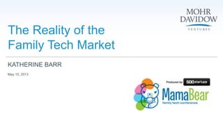 The Reality of the
Family Tech Market
KATHERINE BARR
May 10, 2013
 
