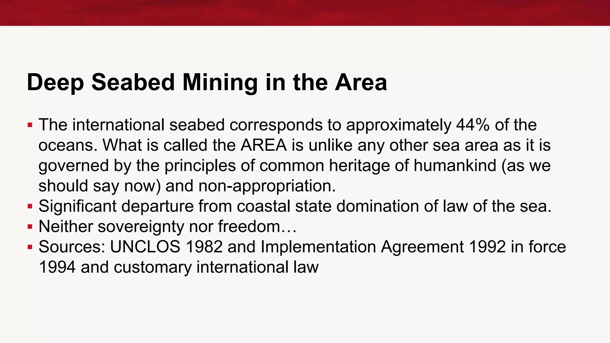 PROPOSED NEW MINING CODE FROM INTERNATIONAL SEABED AUTHORITY | PPT