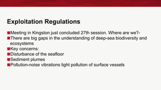 PROPOSED NEW MINING CODE FROM INTERNATIONAL SEABED AUTHORITY | PPT