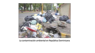 La contaminación ambiental en República Dominicana
 