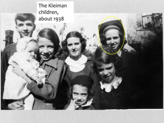 The Kleiman
children,
about 1938
 