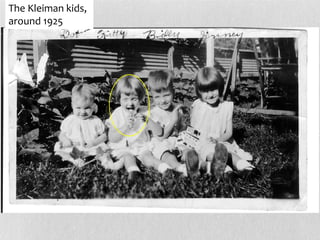 The Kleiman kids,
around 1925
 