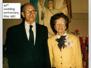 40th
wedding
anniversary,
May 1987
 