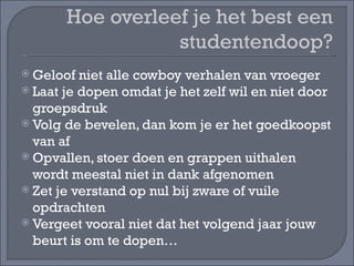 Studentendoop | PPT