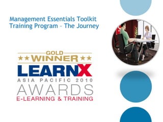 Management Essentials Toolkit  Training Program – The Journey 
