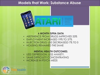 Models that Work: Substance Abuse
 