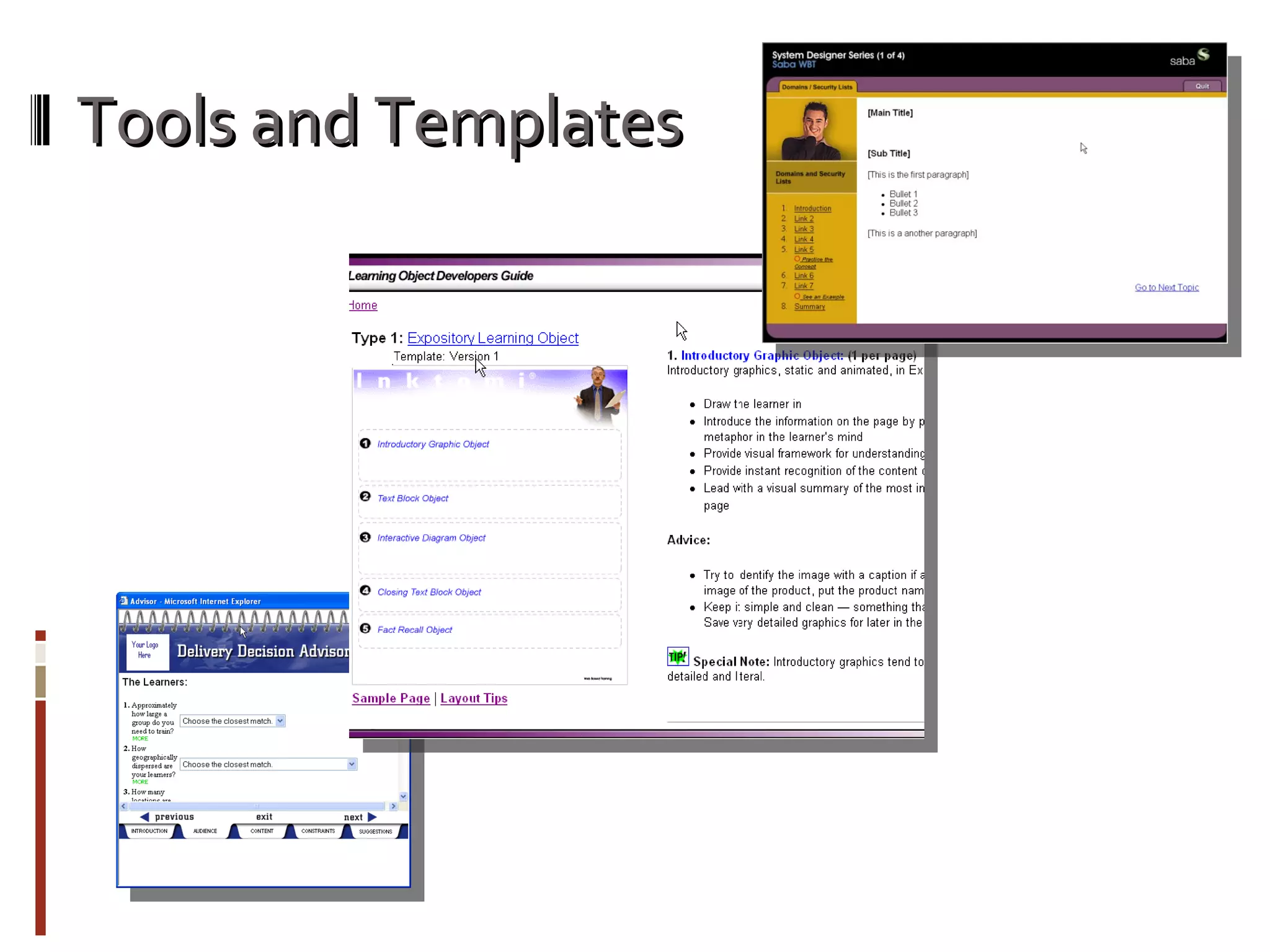 Tools and Templates