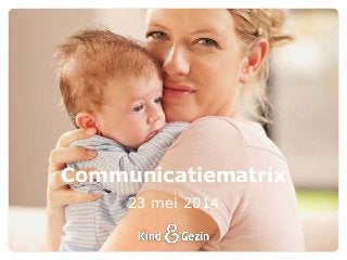 23 mei 2014
Communicatiematrix
 