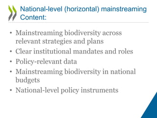 Mainstreaming Biodiversity at the National Level-Katia Karousakis-OECD ...