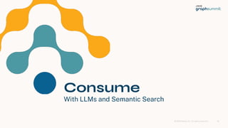 © 2023 Neo4j, Inc. All ri hts reserved.
Consume
18
With LLMs and Semantic Search
 