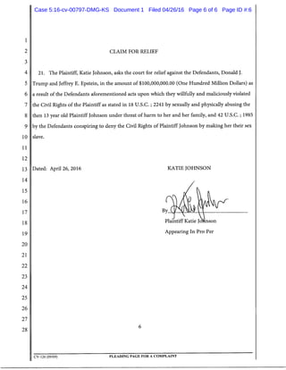 Katie Johnson Civil case for Rape Trump Epstein.pdf
