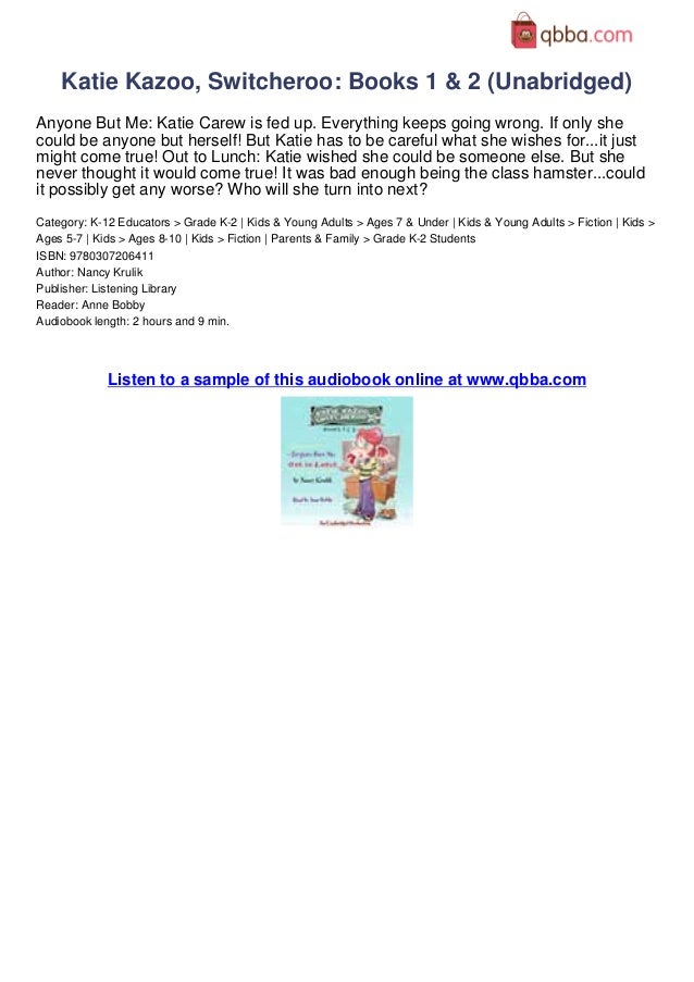Katie kazoo switcheroo books 1 2 unabridged book review by qbba