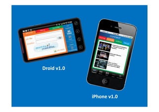 Droid	
  v1.0




                iPhone	
  v1.0
 