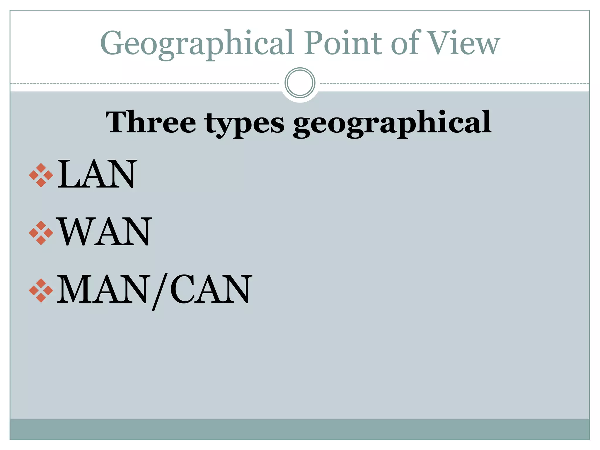 Entertainment, and interacting communications with consumers and businesses or just person to personMobile applicationsSocial interacting and also browsing using internet to get informationMain types of Computer NetworksThere are three different types which we classify networksOrganizational Point of View