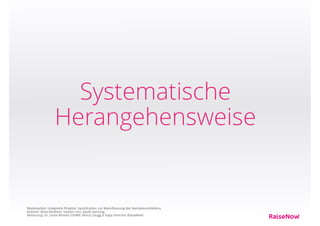 1. Status quo
 
Analyse Spenderverhalten
(Wer spendet, wie oft, an wen, in welcher Verteilung, warum…)
 