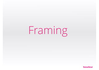 Framing = Rahmen geben
»Wir geben einzelnen Worten Bedeutung, indem wir diese
in einen Zusammenhang mit unserem Weltwissen stellen.
Die Sprache, die wir hören oder lesen, aktiviert Frames in
unseren Köpfen.»
Quelle: Wehling, Elisabeth. Politisches Framing: Wie eine Nation sich ihr Denken einredet - und daraus Politik macht (edition medienpraxis) (German Edition)
(Seite30). Herbert von Halem Verlag.
 