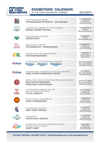 118   ODESSA / 17-19.05.2012 / WWW.EXPODESSA.COM
 