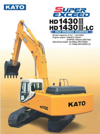 Kato excavators hd1430 iii lc
