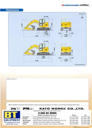 Kato excavators hd308 us