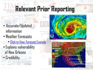 Relevant Prior ReportingAccurate/Updatedinformation Weather Forecasts