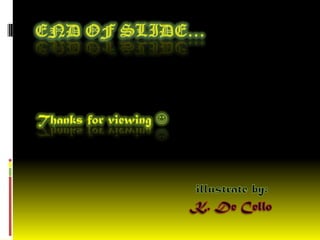 End of slide…Thanks for viewing illustrate by:K. De Cello